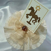 Dalmazio Design CRF Rustico Glass Bead with Pleated Ruffle + Personalized Card